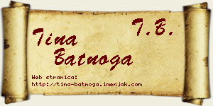 Tina Batnoga vizit kartica